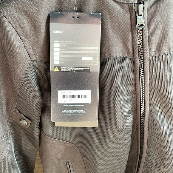 Black mens XL motorcycle jacket with tags - Picture 2 of 5